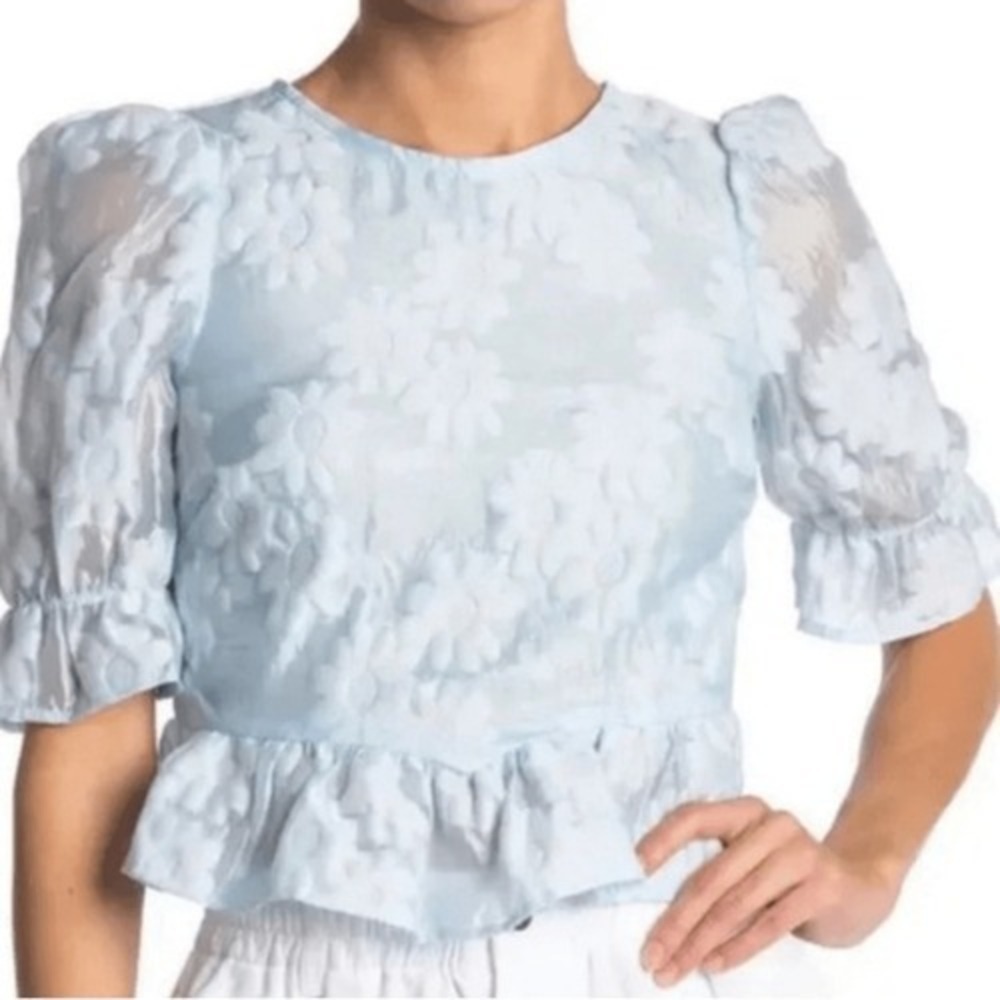 Top Shop Floral Blue Top